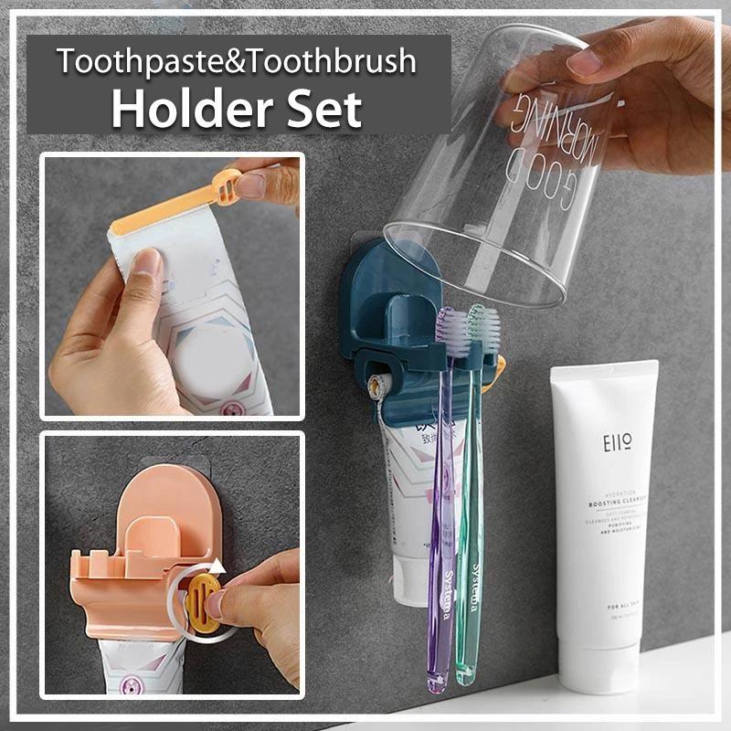 Toothpaste and Toothbrush Holder Set