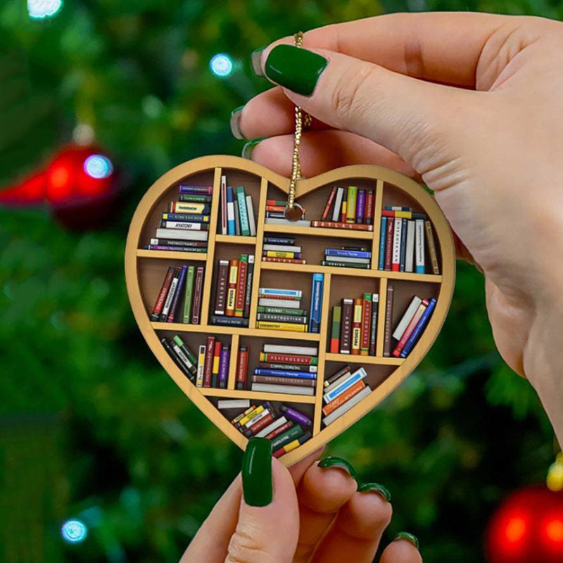 Book Lovers Heart Ornament