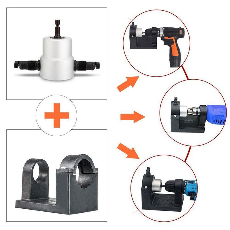 DOMOM Zipbite - Nibbler Cutter Drill Attachment Double Head Metal Sheet