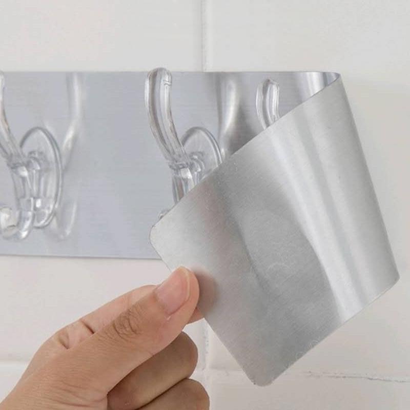 Transparent Double Hook Self-Adhesive Hanger