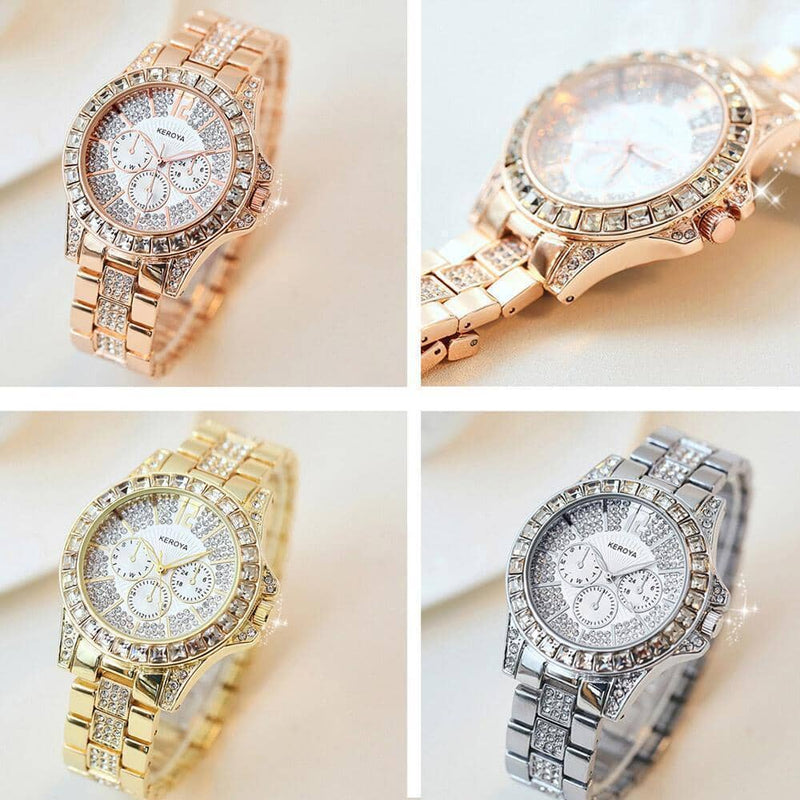 Luxury Full Diamond Water-Resistant Watch