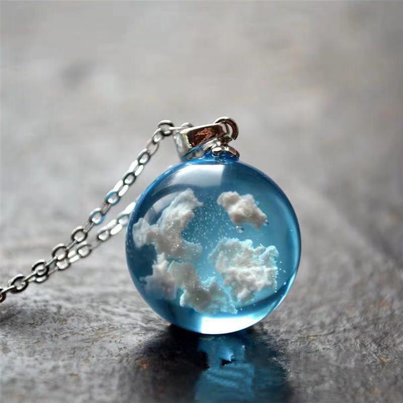 Clouds Of Heaven Resin Necklace