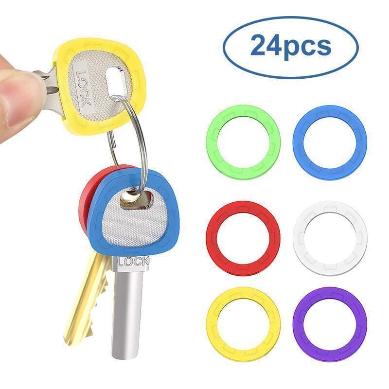 Multicolor  Silicone Key Cap Key Tag Cover Ring