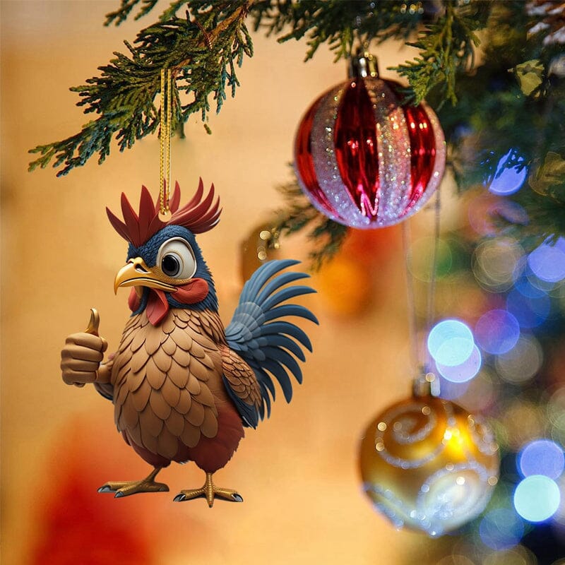 Cartoon rooster decorative ornaments