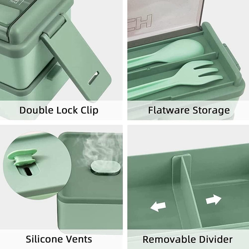 Portable Double Layer Lunch Box