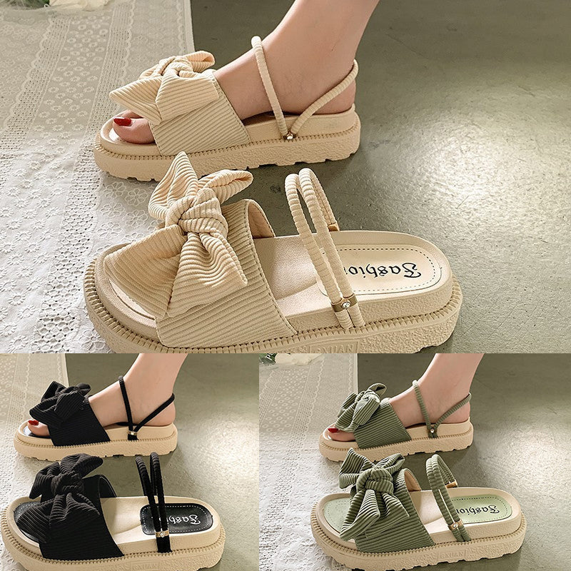 Versatile Summery Sandals With A Bow
