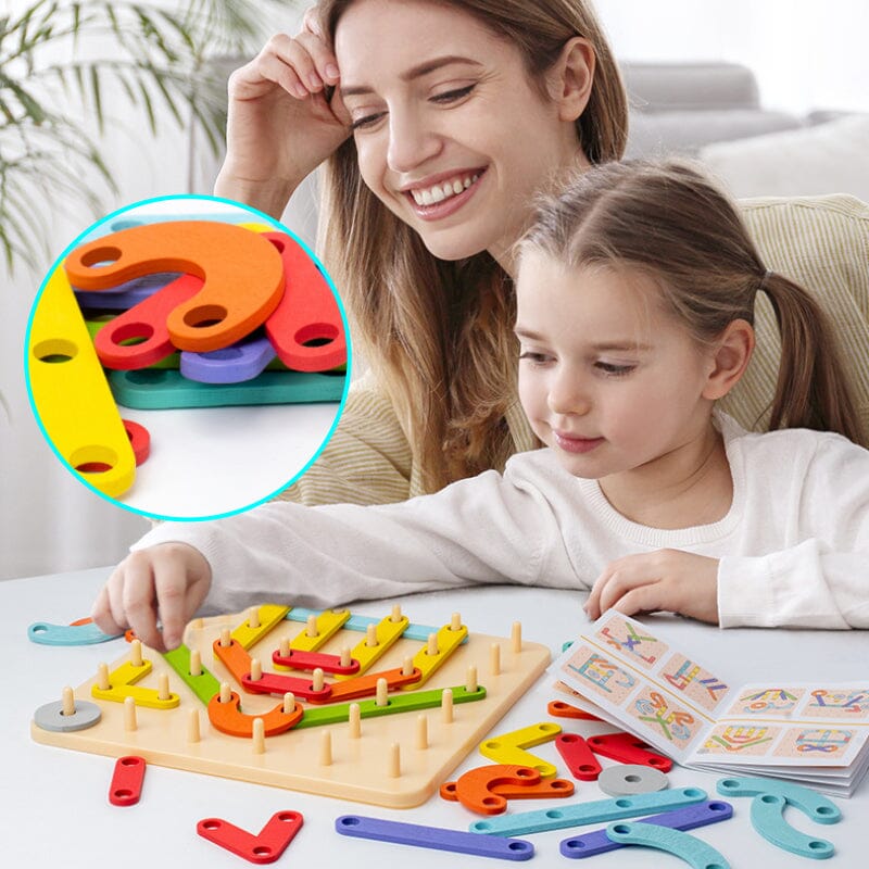 🌈Montessori Pegboard Puzzle