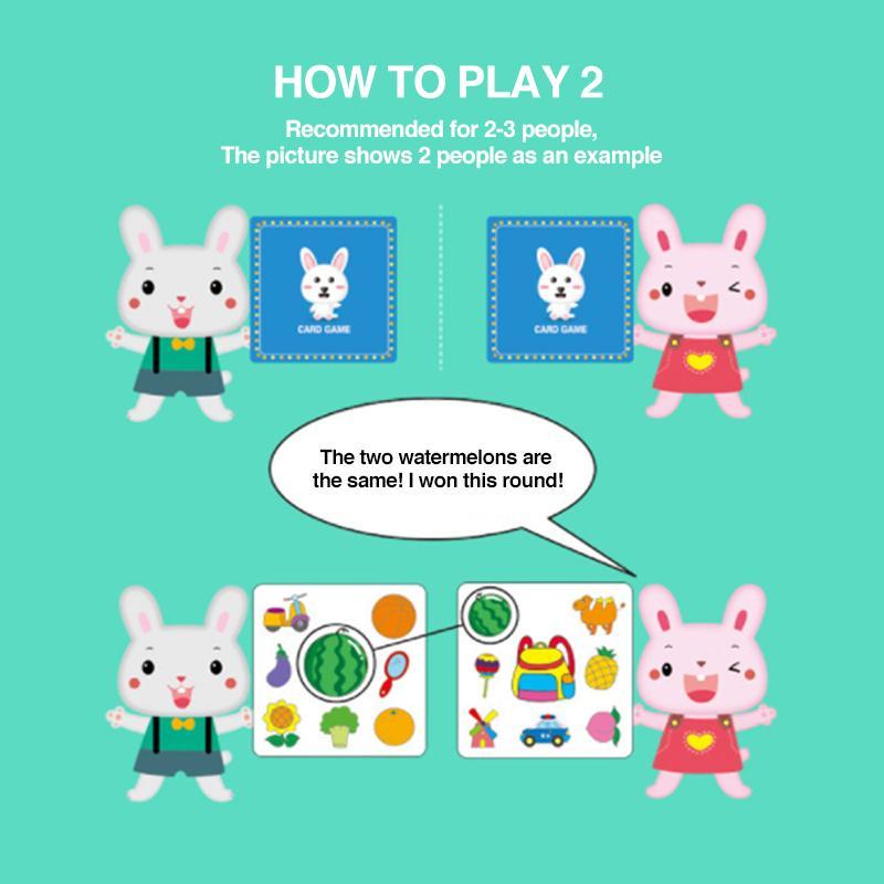 Children's educational toy animal cards, 54Pcs