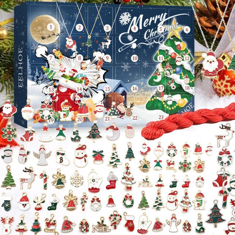 2021 Christmas 24 Days Countdown Calendar Pendant Blind Box