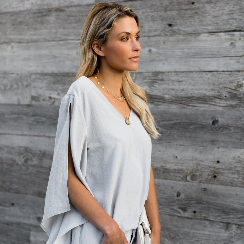 V-Neck Bowknot Blouses
