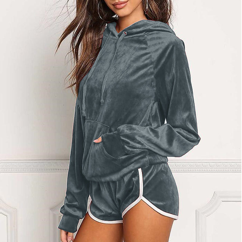 Women's 2 Piece Velour Tracksuit