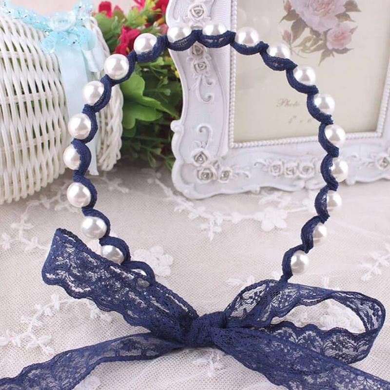 Pearl Lace Streamer Headband