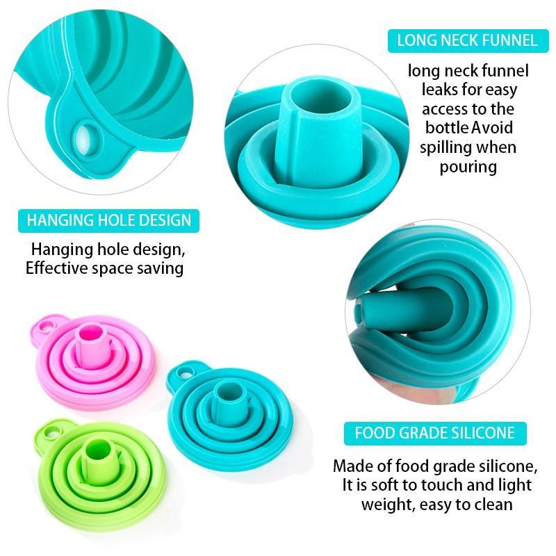 Kitchen Folding Silicone Funnel