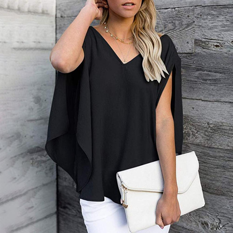 V-Neck Bowknot Blouses