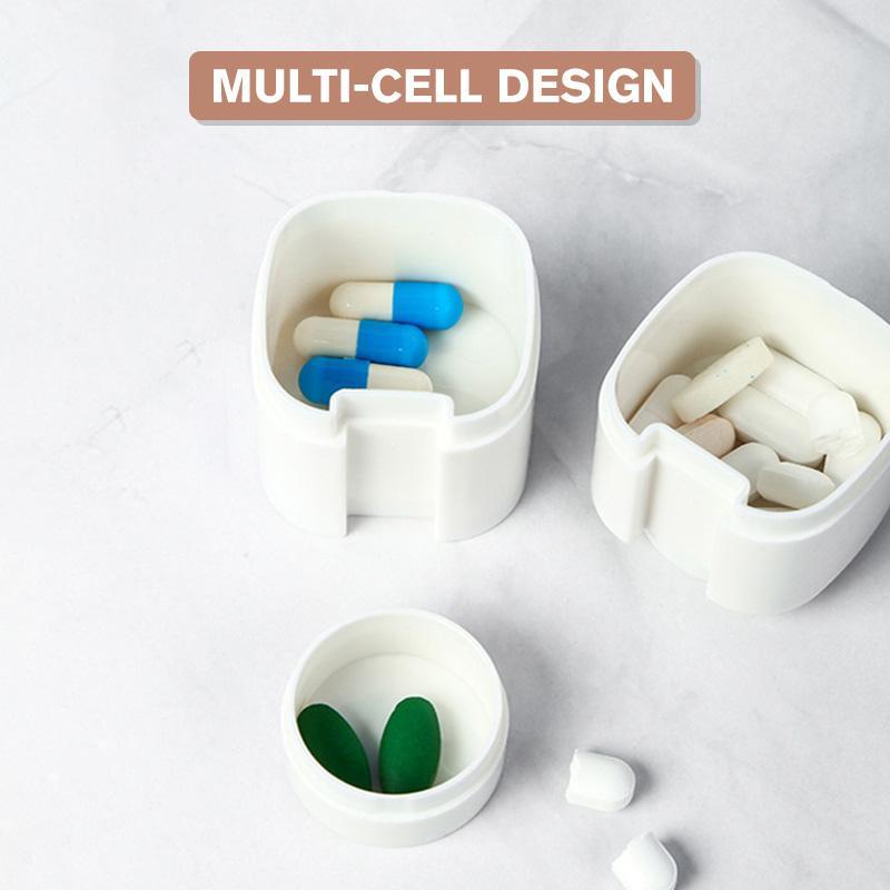 5 in 1 Pill Cutter with Box Container