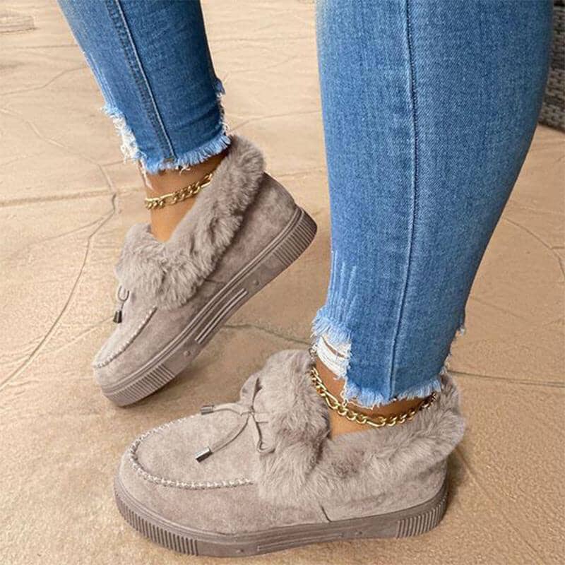 Women's boots round head thick sole Orthopedic Arch-Support thick warm cotton shoes