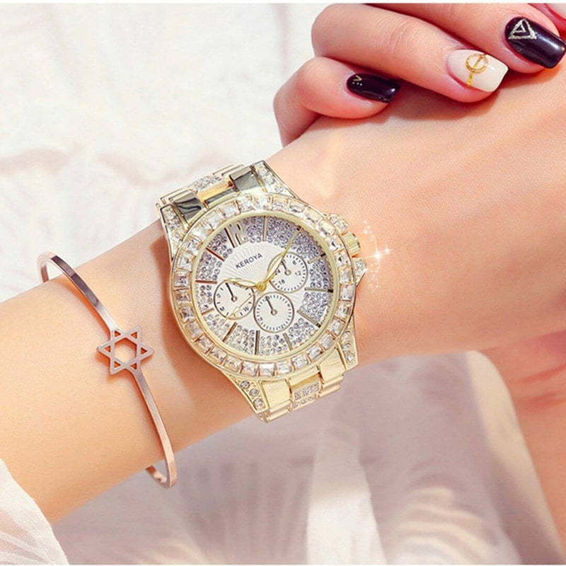 Luxury Full Diamond Water-Resistant Watch