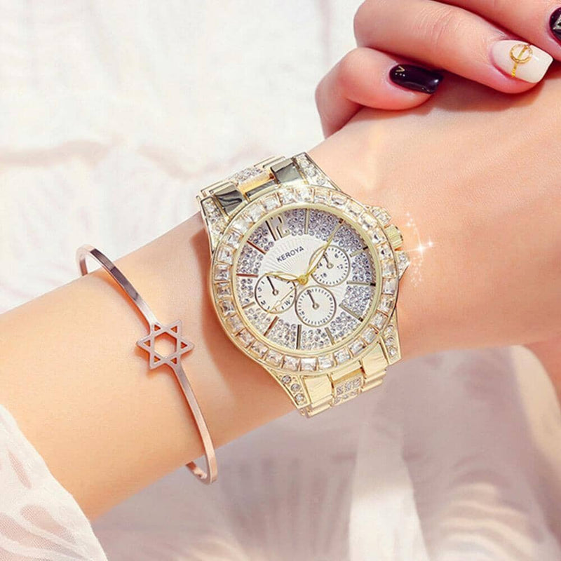 Luxury Full Diamond Water-Resistant Watch