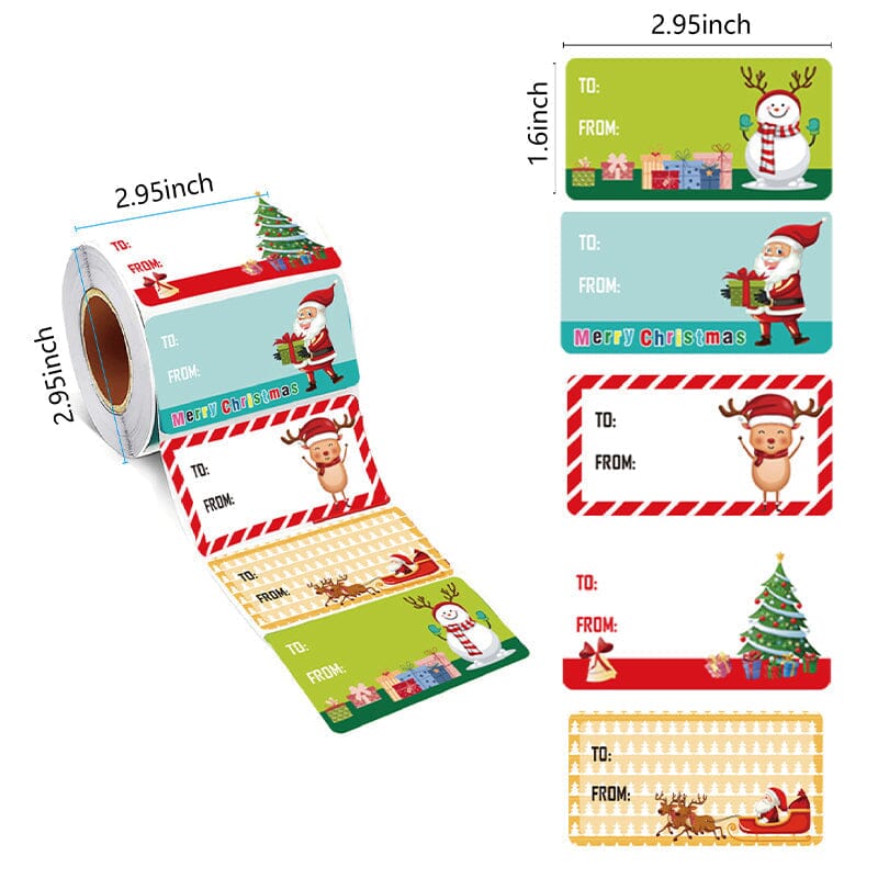 Christmas Self-adhesive Stickers(500pcs)