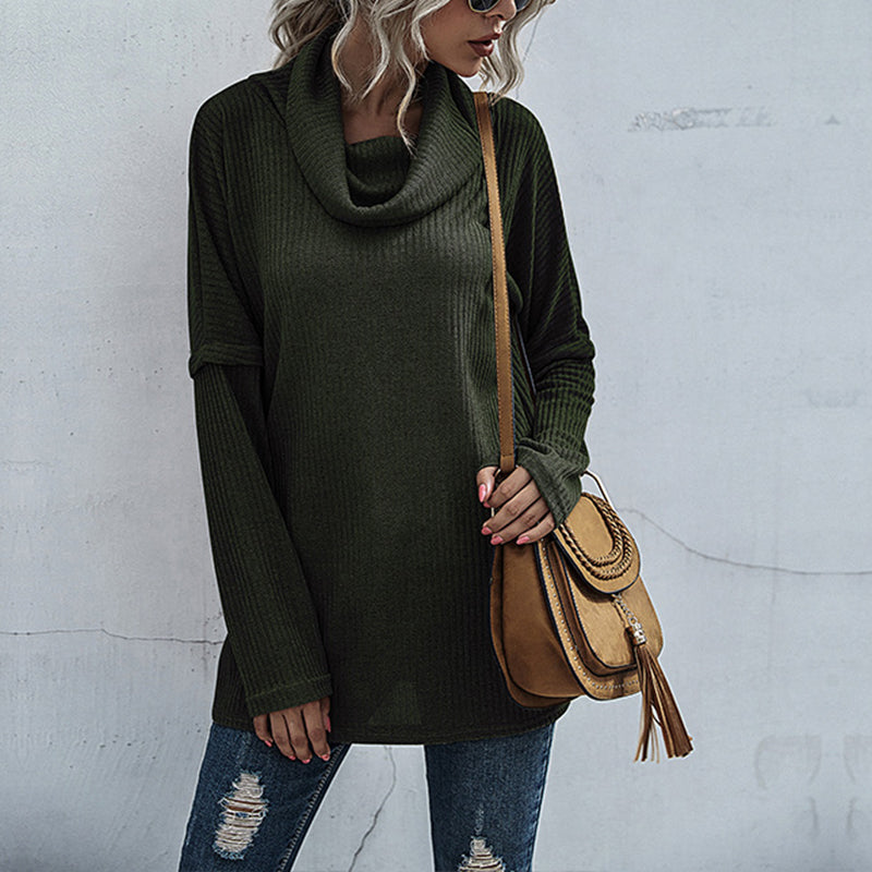 Pile-neck Sweater