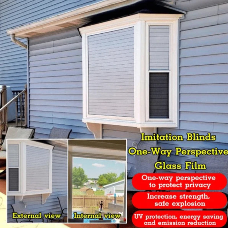 Imitation Blinds One-Way Perspective Glass Film