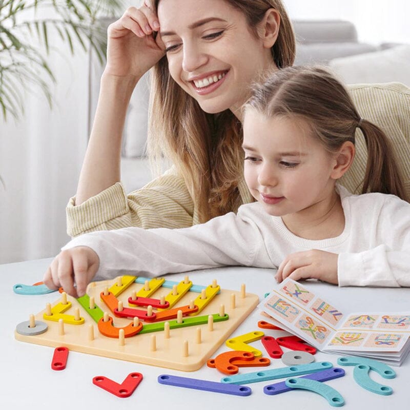🌈Montessori Pegboard Puzzle