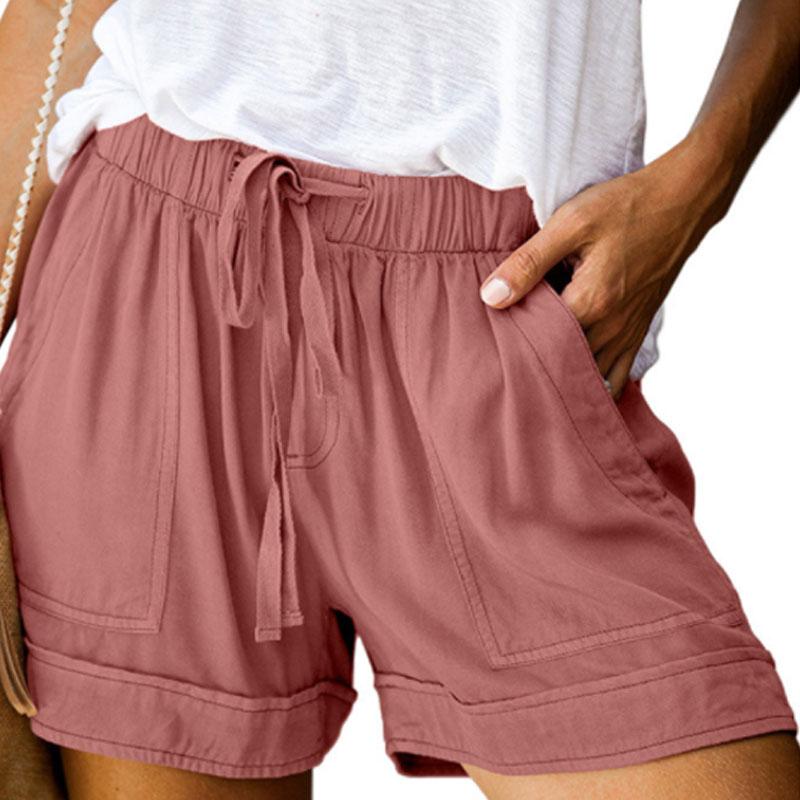 Women Casual Lace-up Loose Shorts