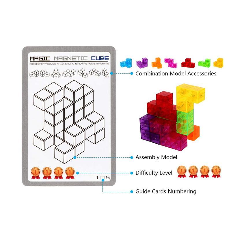 3D Magnetic Cube Building Blocks