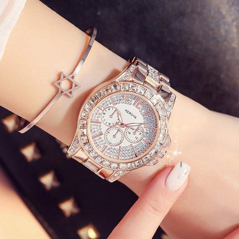 Luxury Full Diamond Water-Resistant Watch