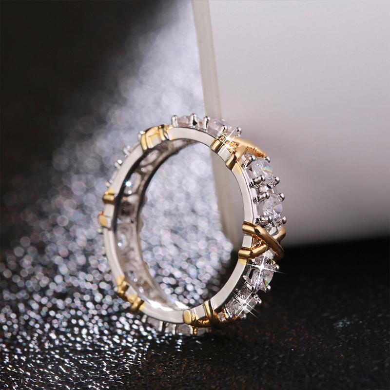 Sterling Silver Cross Full Dia-mond Ring
