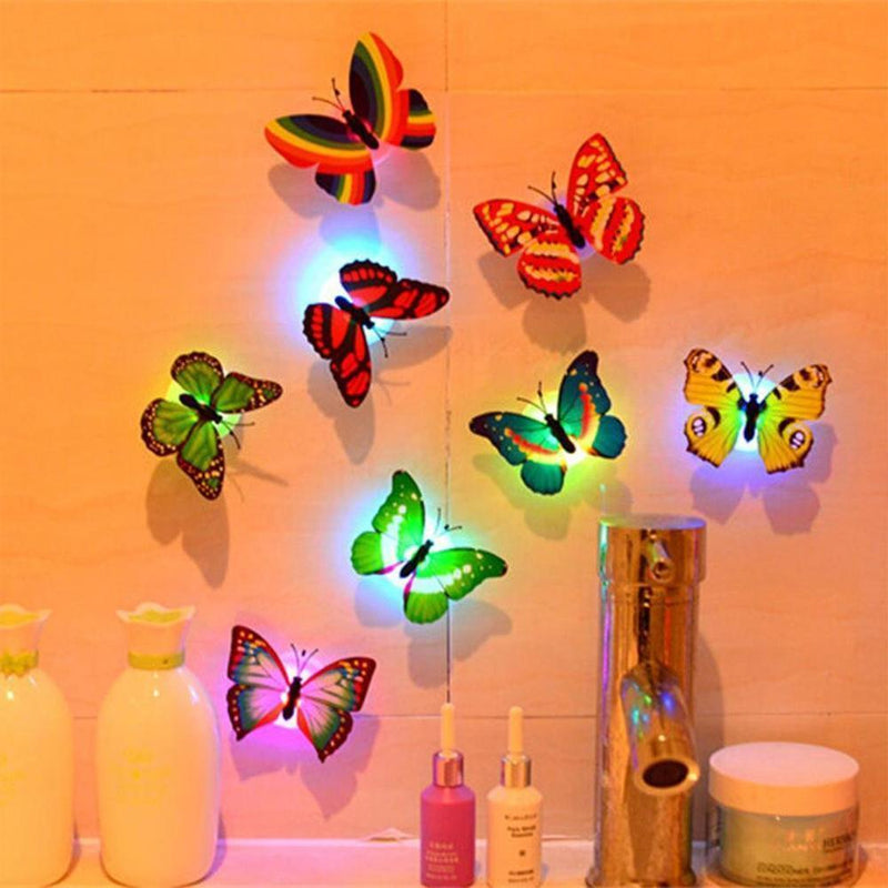 9 Pcs LED Butterfly Lights Wall Stickers