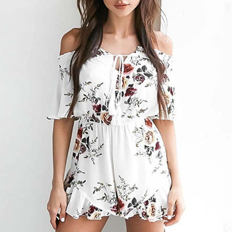 Summer Floral Chiffon Rompers