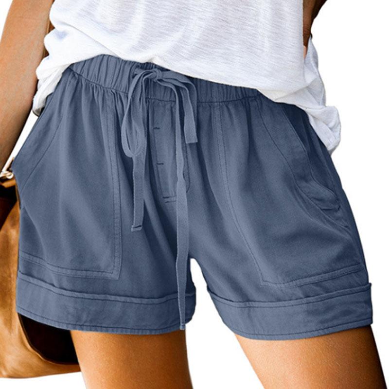 Women Casual Lace-up Loose Shorts