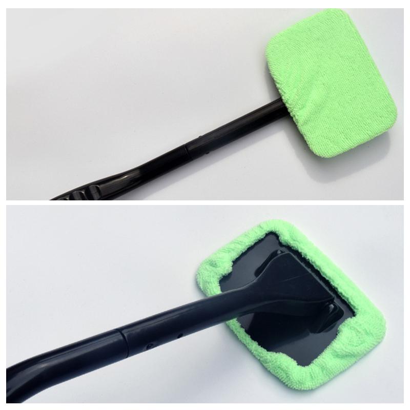 Microfiber Car Window Cleaner with 2 reusable microfiber hood