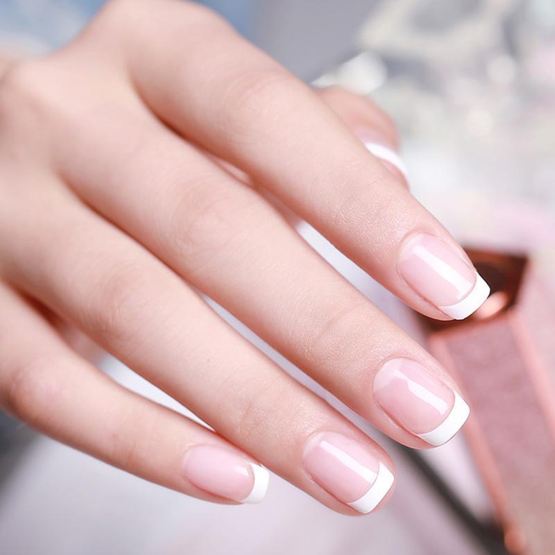 French Manicure Nail Tips (100 PCs)
