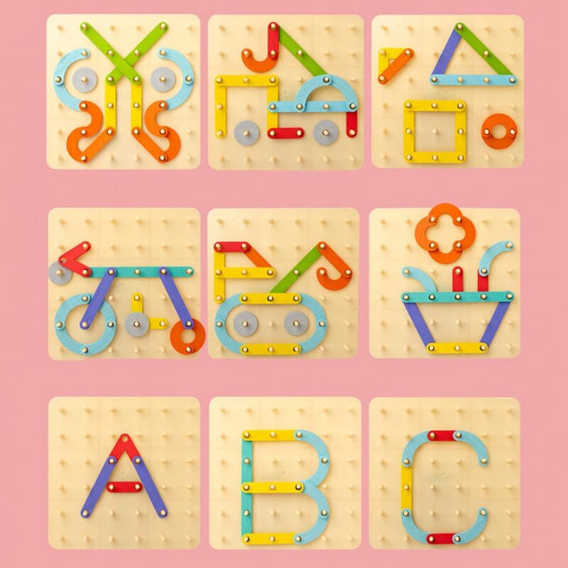 🌈Montessori Pegboard Puzzle