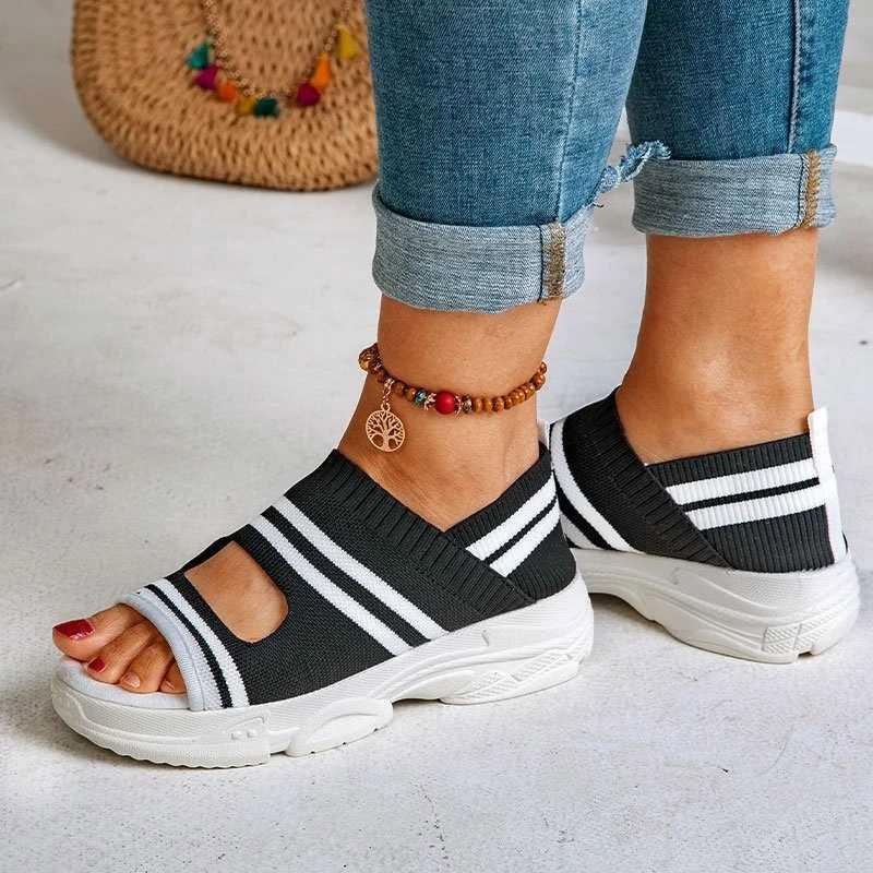 Casual Woven Wedge Comfy Open Toe Sandals