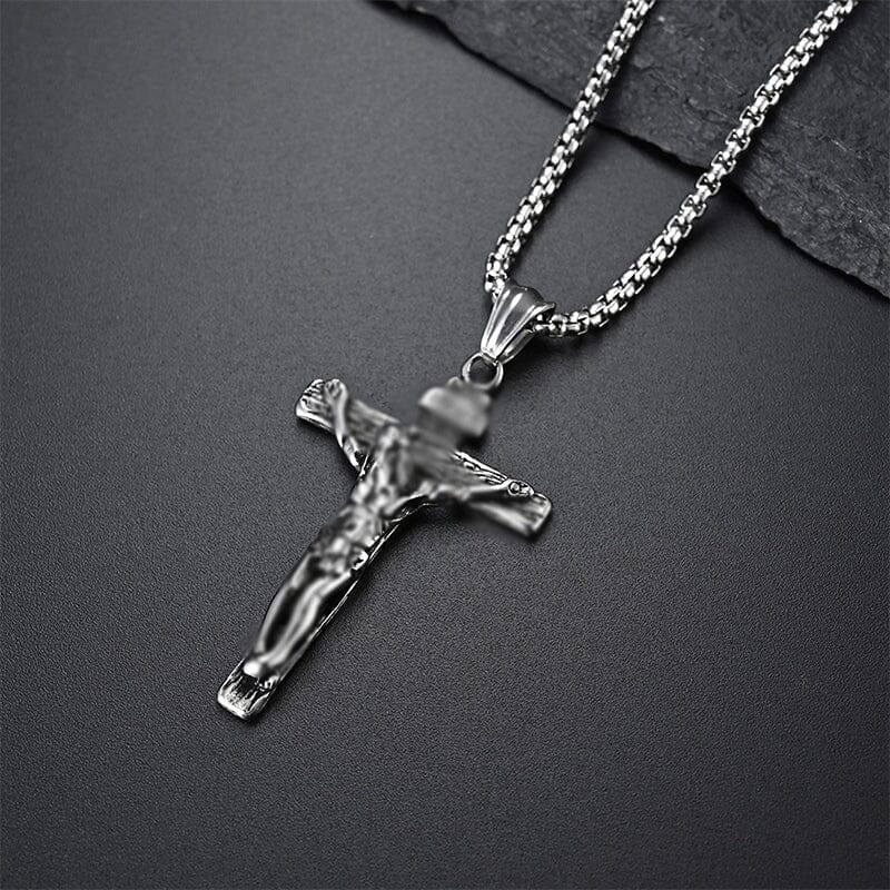 Titanium Steel Crucifix Necklace