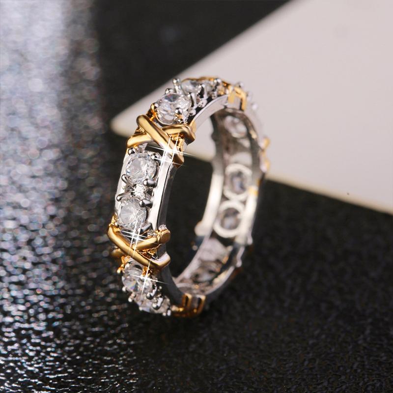 Sterling Silver Cross Full Dia-mond Ring