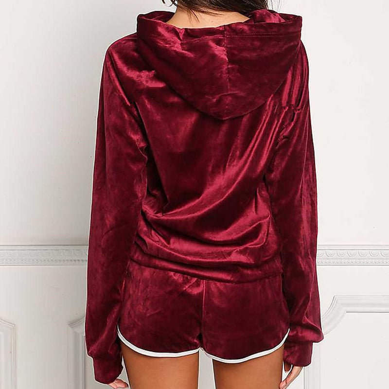 Women's 2 Piece Velour Tracksuit