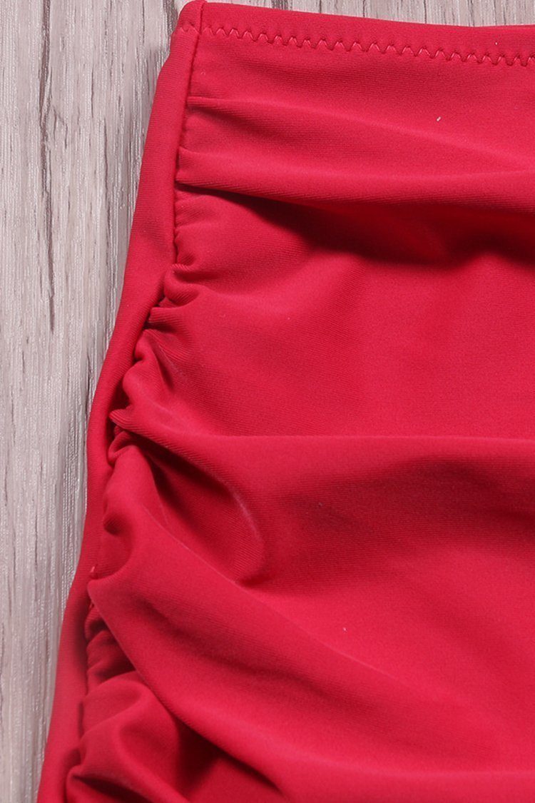 Oversize Solid Color Bikini Set