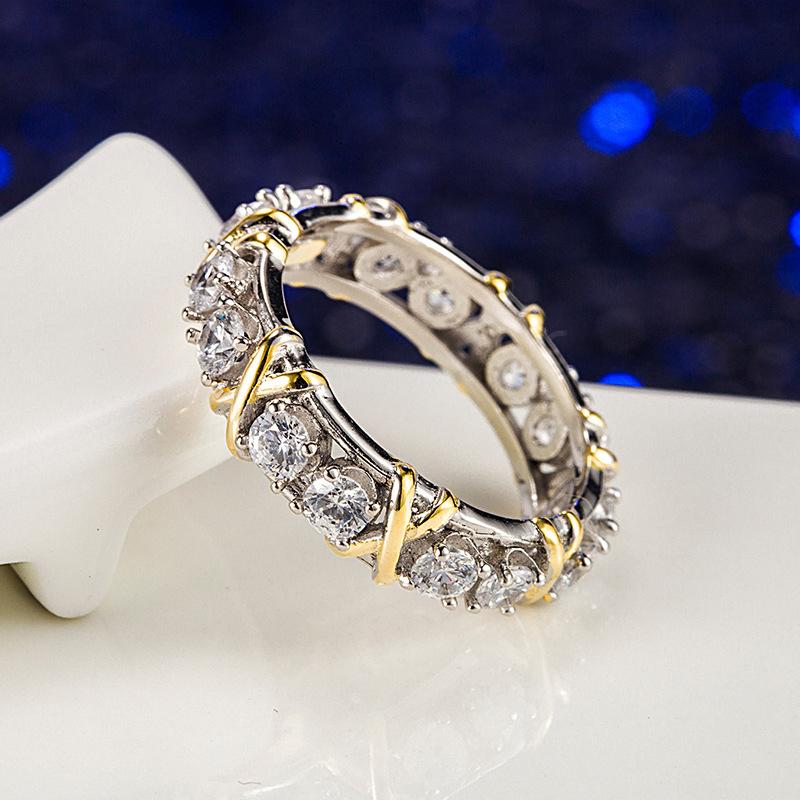 Sterling Silver Cross Full Dia-mond Ring