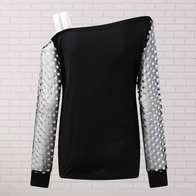 Off Shoulder Solid T-Shirt