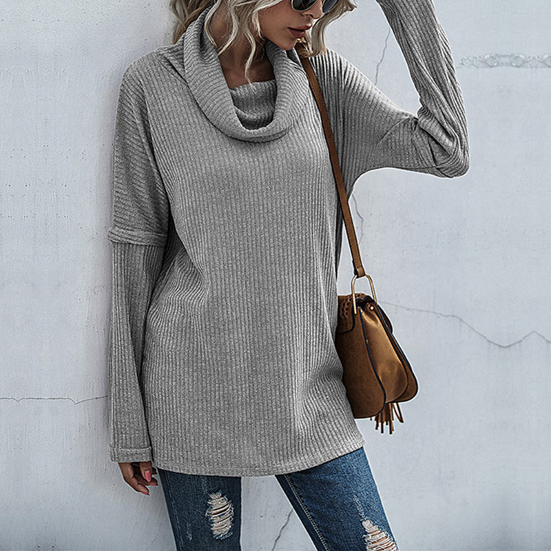 Pile-neck Sweater