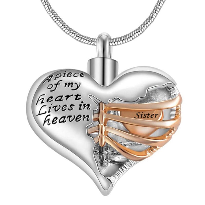 Heart Skeleton Necklace