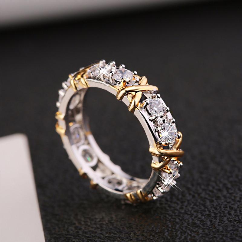 Sterling Silver Cross Full Dia-mond Ring