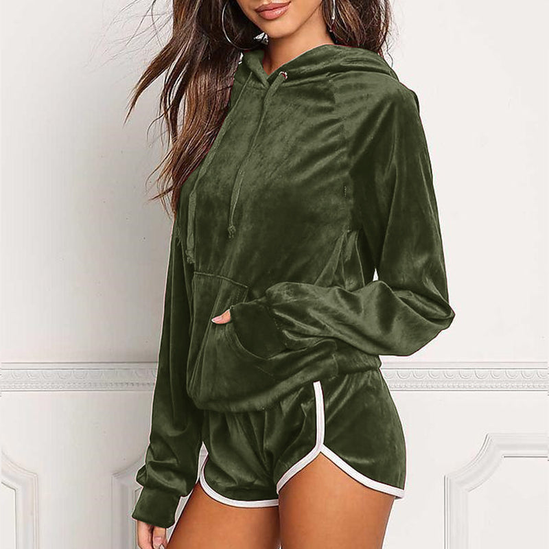 Women's 2 Piece Velour Tracksuit