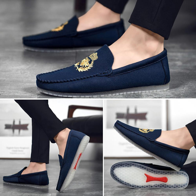 Men's Embroidered Loafers