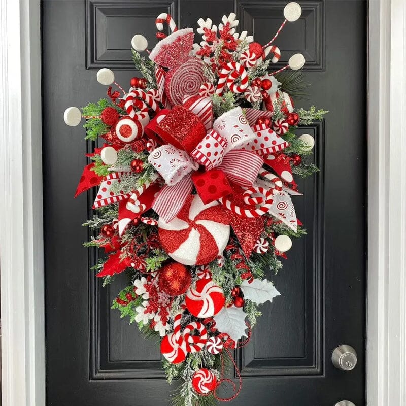 Candy Cane Wreath - Christmas Decoration