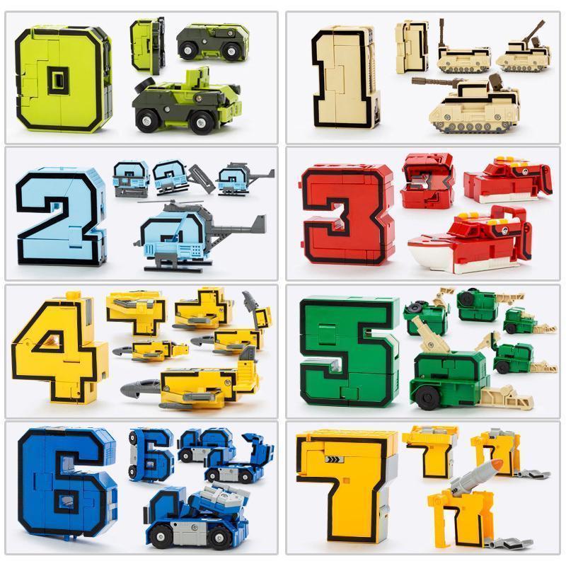 Number Learning Deformation Robot